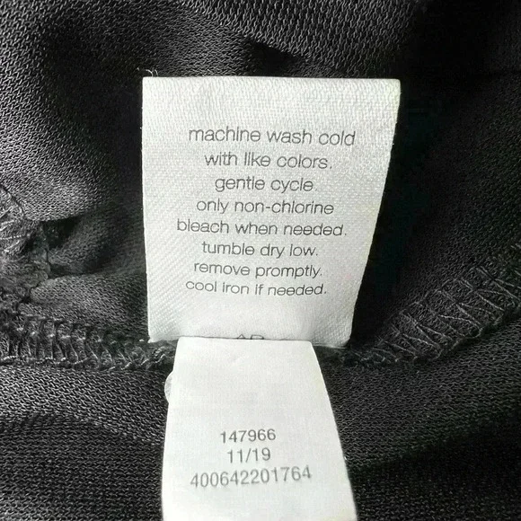 ELIZABETH AND JAMES Kohls Black Oversized Drop Waist Long Sleeve Dress Sz Small - Picture 12 of 12